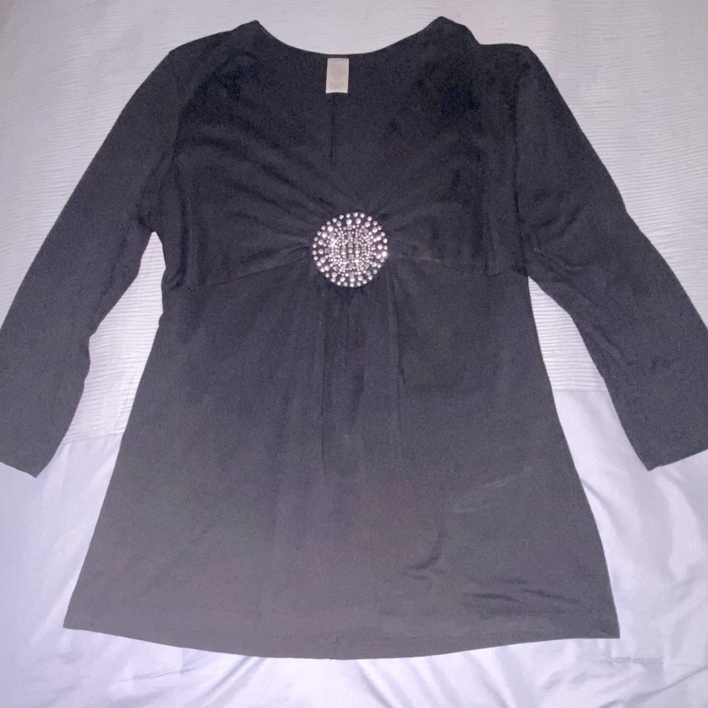 Black Embellished top Size L